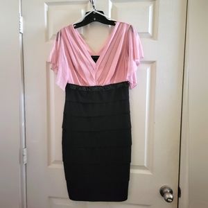 Enfocus Studio Dress, Women's Size 8, Blush and Black